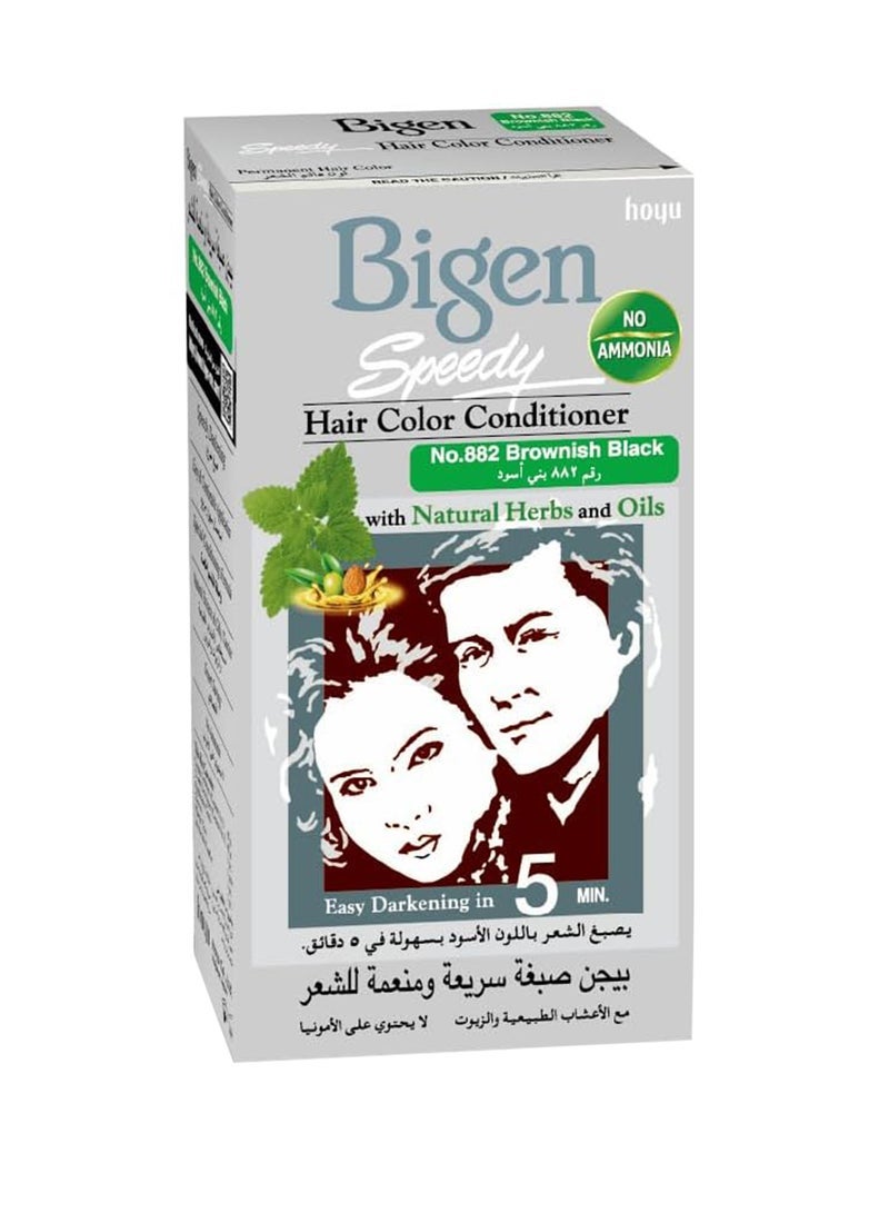 Bigen Speedy Hair Colour Conditioner 882 Brownish Black