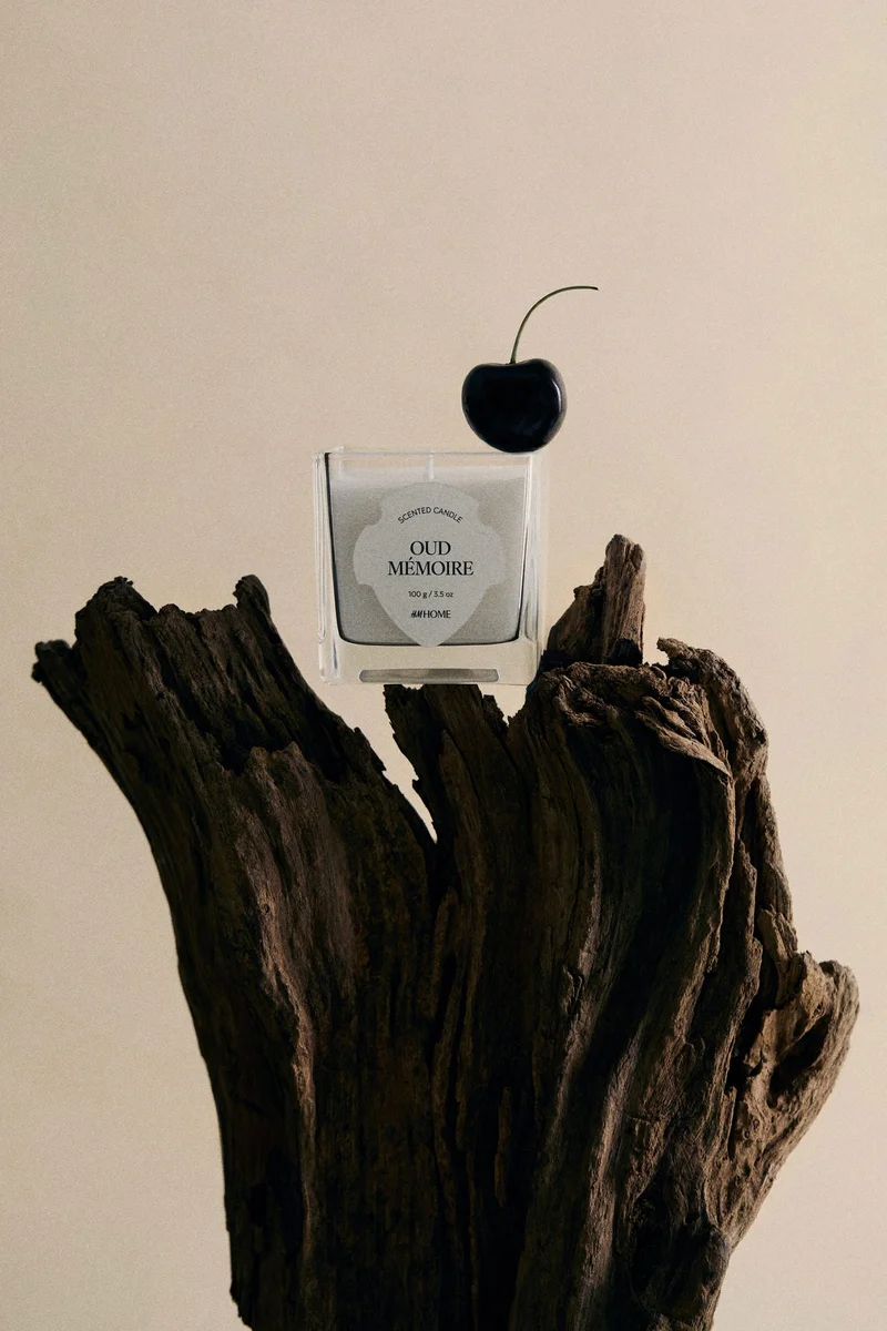 H&M Small scented candle in glass holder