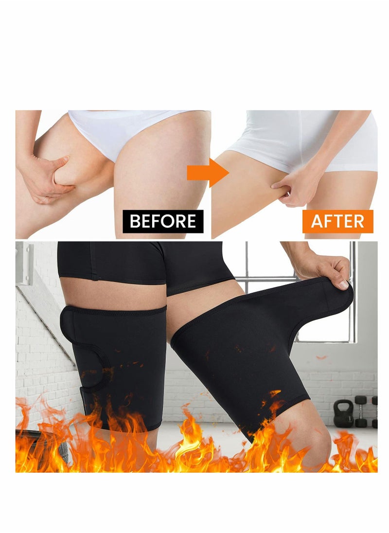 Generic - 1 Pair Thigh Trimmers For Women Sauna Sweat Bands Thigh Shaper Adjustable Sauna Waist Trainer For Leg - Image 1