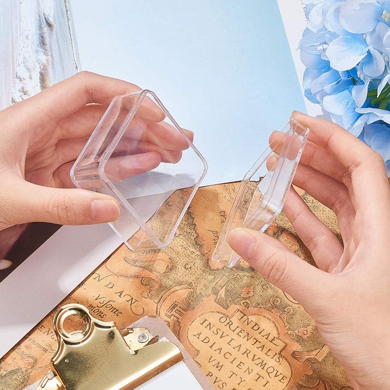 BENECREAT 10 Pack 6x6x3cm Square High Transparency Plastic Bead Storage Containers Box Case for Beauty Supplies,Tiny Bead, Jewerlry Findings and Other Small Items - Image 3