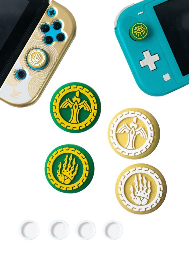 4PCS Switch Thumb Grip Caps for The Legend of Zelda: Tears of The Kingdom, Soft Silicone Joystick Cover Compatible with Nintendo Switch/Switch OLED/Switch lite /Sony PS5/ PS4/ XBOX  - Image 1