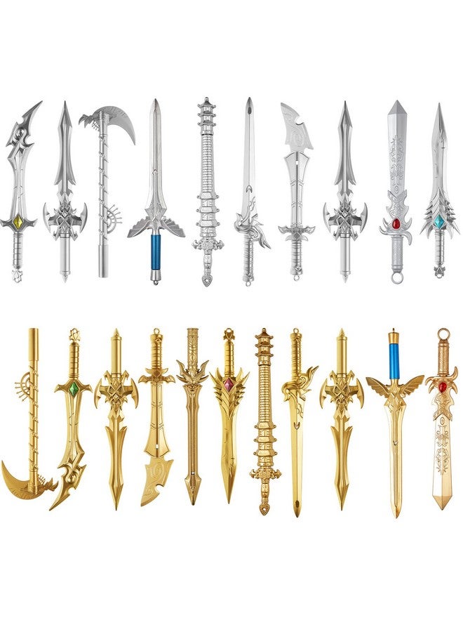 Yexiya Ancient Sword Pens Set Gel Ink Novelty Fun Cool Sword Pens Plastic Gel Ink Pens Cool Pens for Christmas Birthday Party Presents and Writing Random Style - Image 1