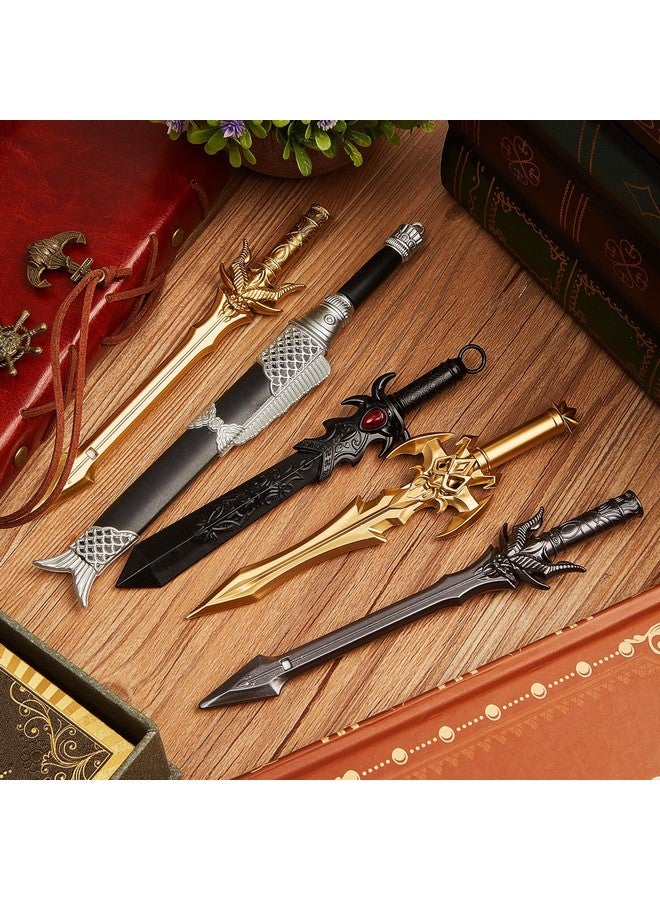 Yexiya Ancient Sword Pens Set Gel Ink Novelty Fun Cool Sword Pens Plastic Gel Ink Pens Cool Pens for Christmas Birthday Party Presents and Writing Random Style - Image 4