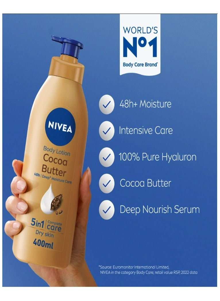 Nivea Body Lotion Cocoa Butter Moisturizing Care 400 ml - Image 2