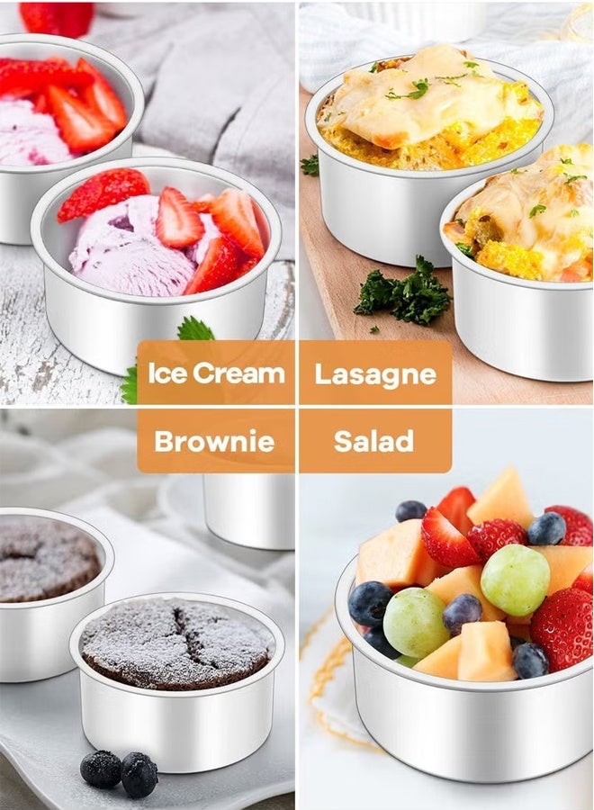 6 Inch Round Bottom Cake Mould Non-Stick Pan Anodized Aluminum Alloy Fixed Bottom Baking Perfect for Cake Decorating and Baking Accessories  - Image 3