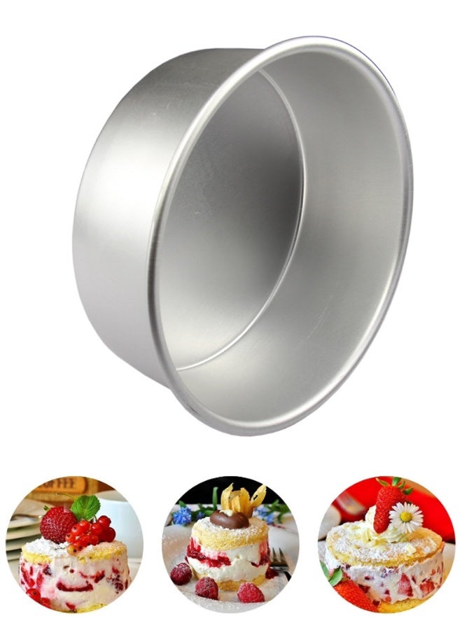 6 Inch Round Bottom Cake Mould Non-Stick Pan Anodized Aluminum Alloy Fixed Bottom Baking Perfect for Cake Decorating and Baking Accessories  - Image 4