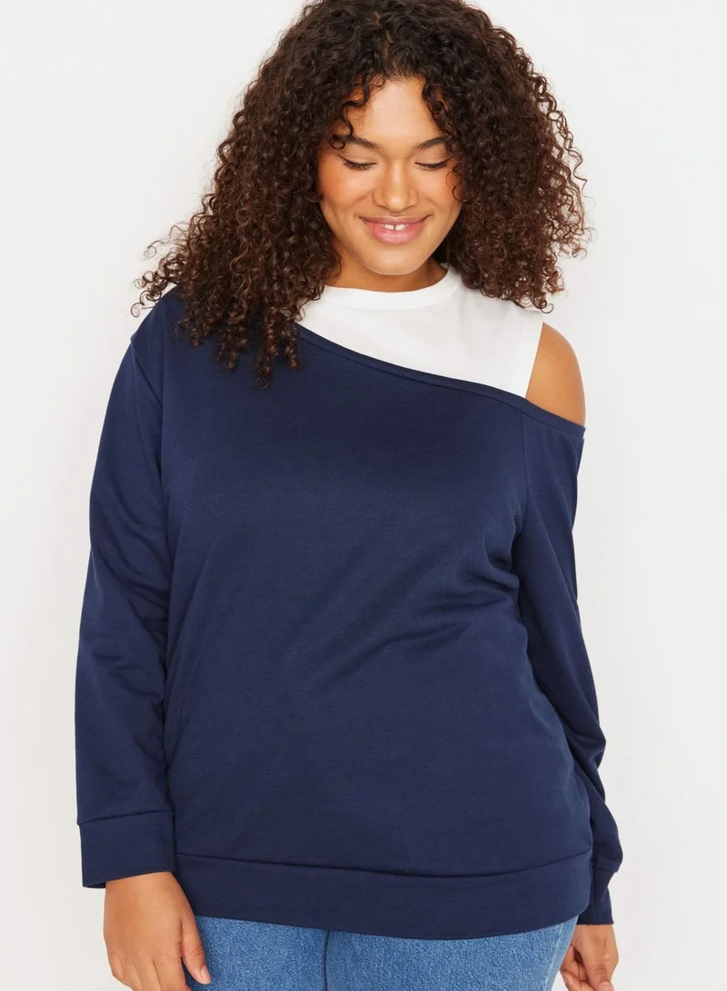 ترينديول كيرف Crew Neck Knitted Sweatshirt