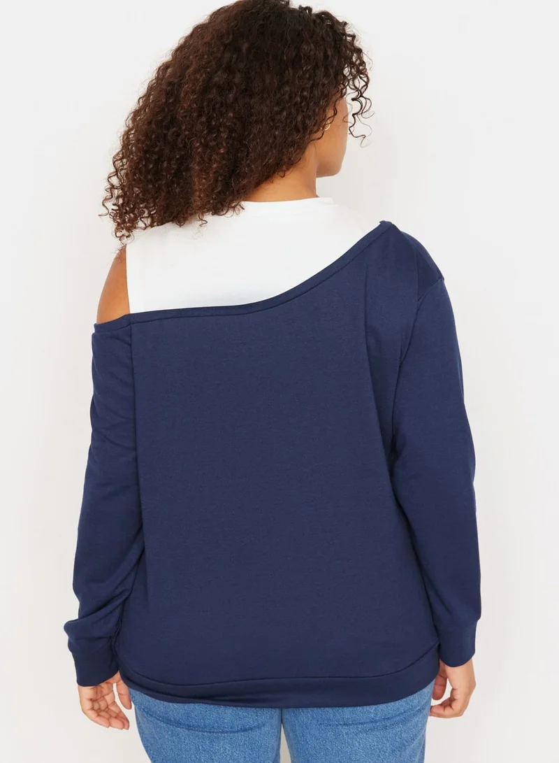 ترينديول كيرف Crew Neck Knitted Sweatshirt