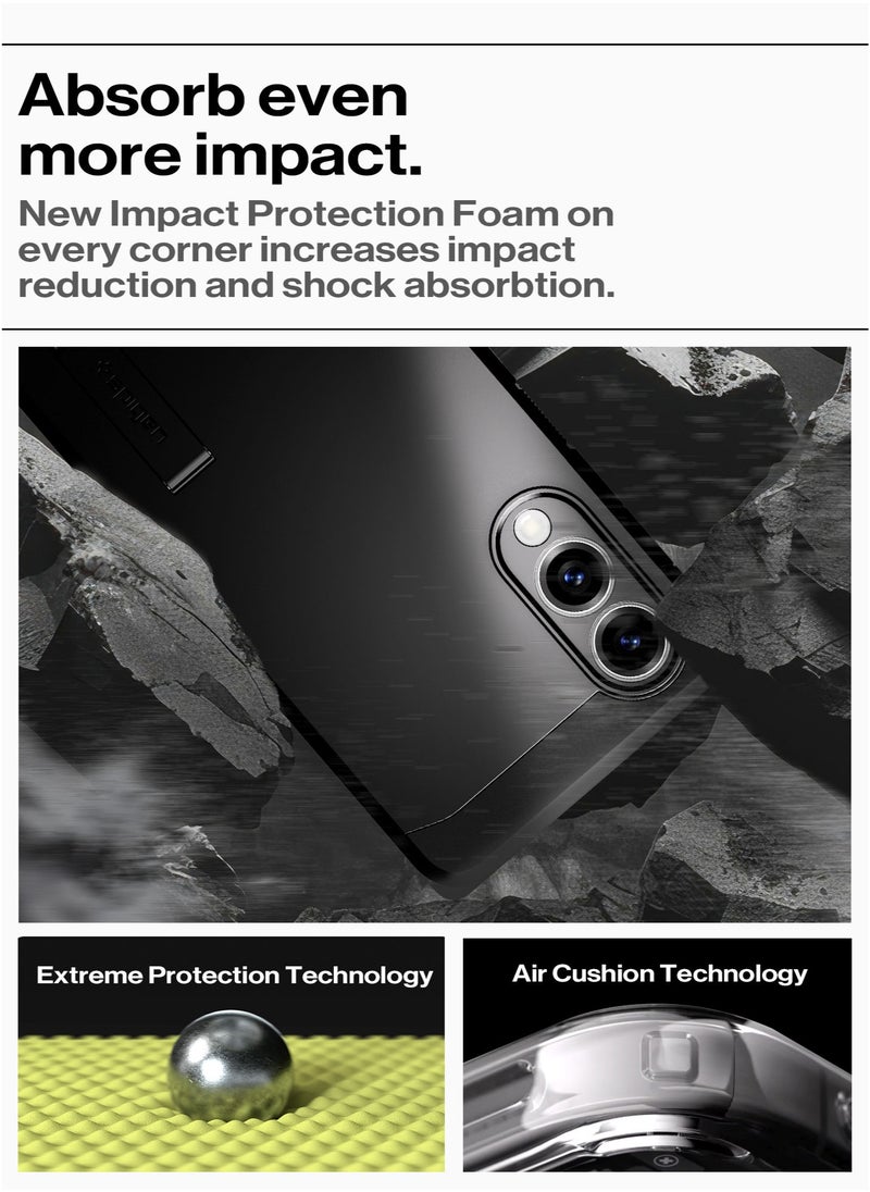 Spigen - Tough Armor MagFit AI for Samsung Galaxy S25 EDGE Case Cover with MagSafe - Black - Image 1