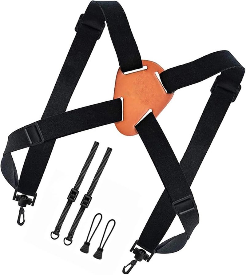 Quick Release Camera Chest Harness Ergonomic Strap For Hiking Outdoor Photography Black - Image 4