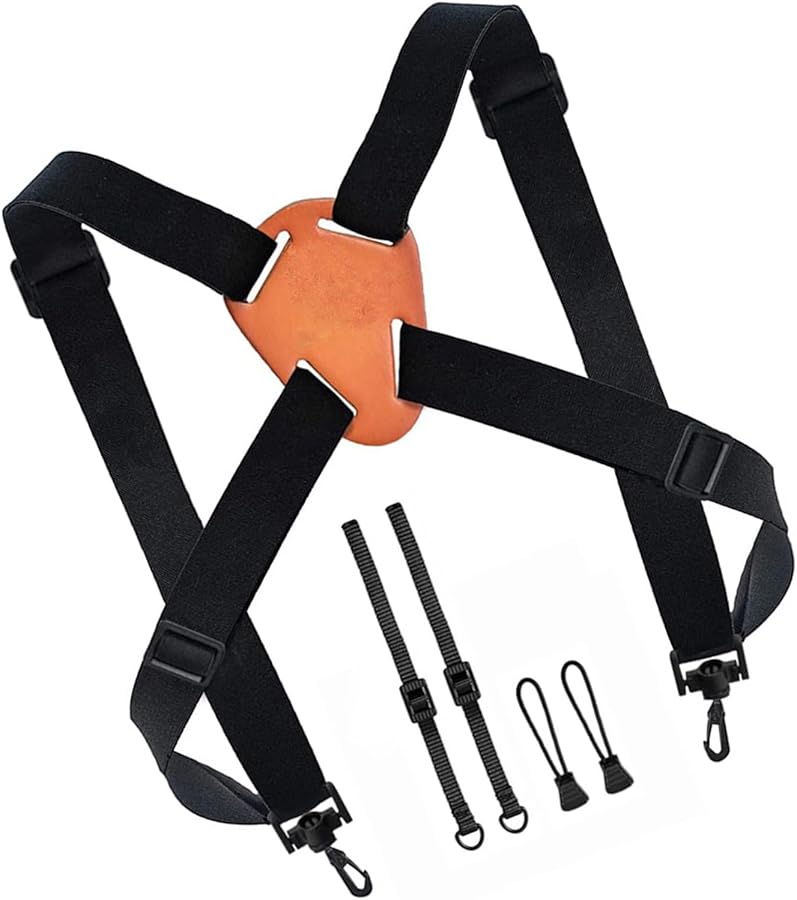 Quick Release Camera Chest Harness Ergonomic Strap For Hiking Outdoor Photography Black - Image 2