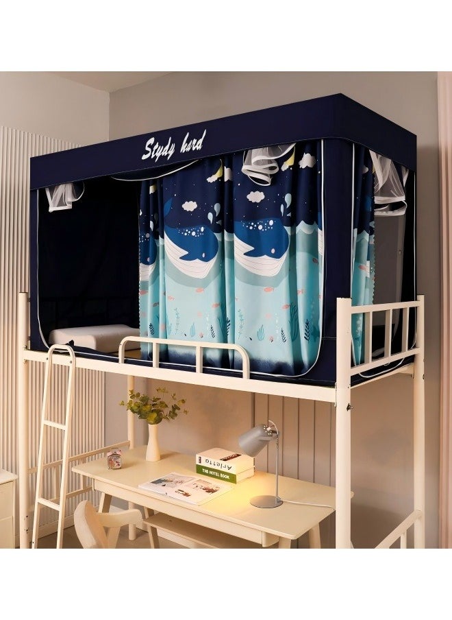 Y&D Bed Canopy Tents Curtain Blackout Curtain Single Bed Tent Curtain Student Shading Cloth Bed Canopy Mosquito Net Student Sleep Privacy Protection  - Image 1