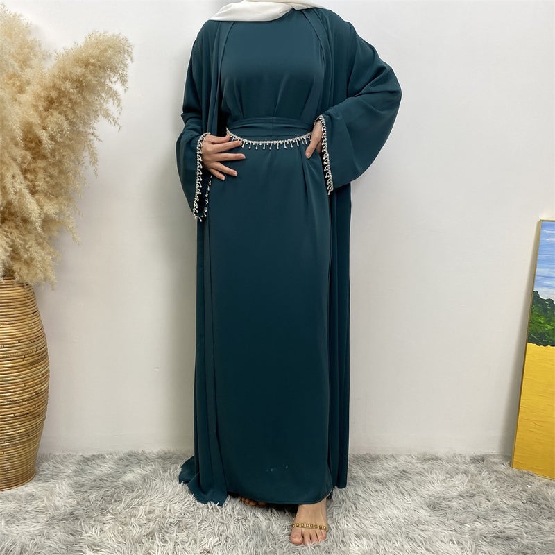 monica fashion Sleeveless Dress & Cardigan Set - Elegant Commuter Style - Image 3