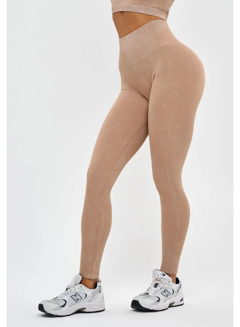 Bona Fide Marble Leggings Beige Marble High Waist Gym Leggings for Women for Women | Best Price UAE