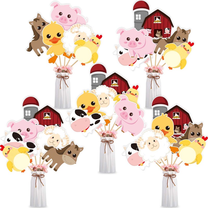 Blulu 28 Pieces Safari Party Decorations for Tables Jungle Animal Centerpiece Wild Forest Baby Shower Animals Cutouts Decorations Jungle Birthday Party Sticks Table Toppers