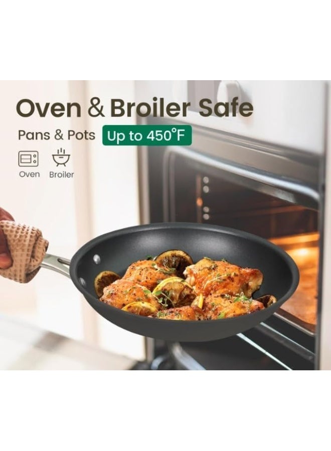 BS B&S BLACKPLUS Frypan High Tech Series – Non-Stick Induction Base Frying Pan with 1810 Inox Handle – Durable Cookware Kitchen Accessory – 32 cm - Image 5