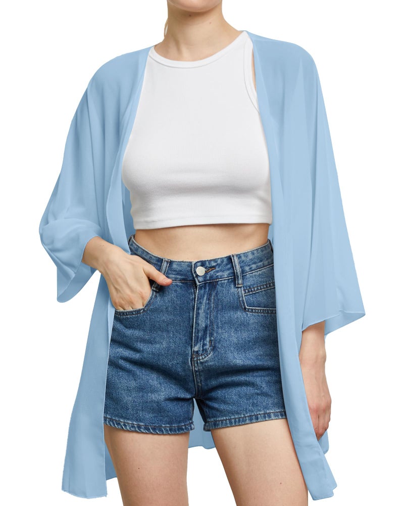 Argstar Women's Kimono Cardigans Casual Summer Tops Cover up Open Front Resort Wear/Beachwear - Image 1