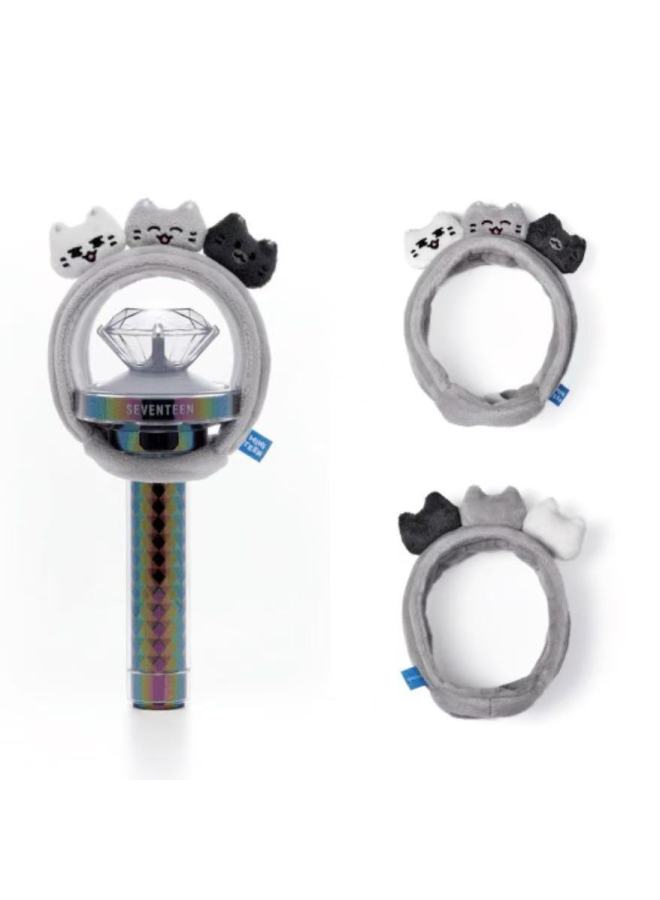 Presale Small 17 Offical Light Stick Cover Plush Official Stick Cover-Color:Cat Strips-Height:Light Cover - Image 1