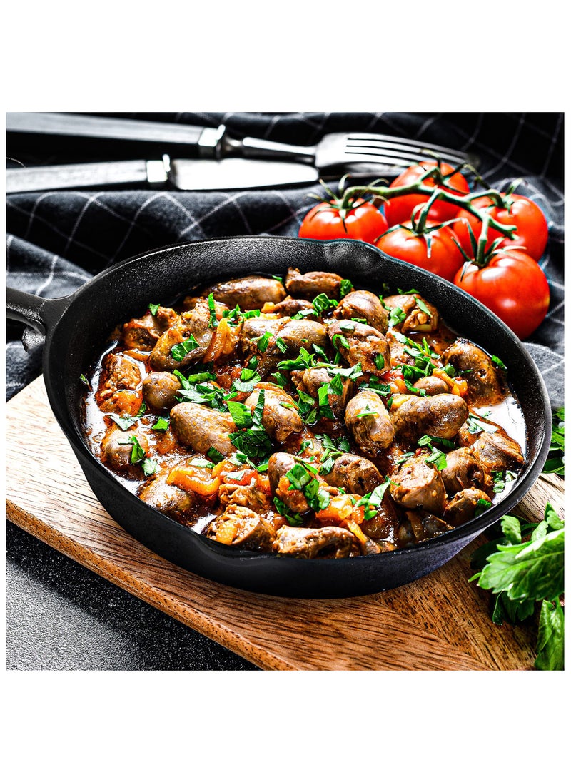LKTOCAFT - Pre-Seasoned Cast Iron Skillet Set 3-Piece - Safe Non-Stick Frying Pans  - Ideal Cookware for Frying & Sautéing with Easy-Handle Design PFOA Free (6, 8, 10 Inch) - Image 1