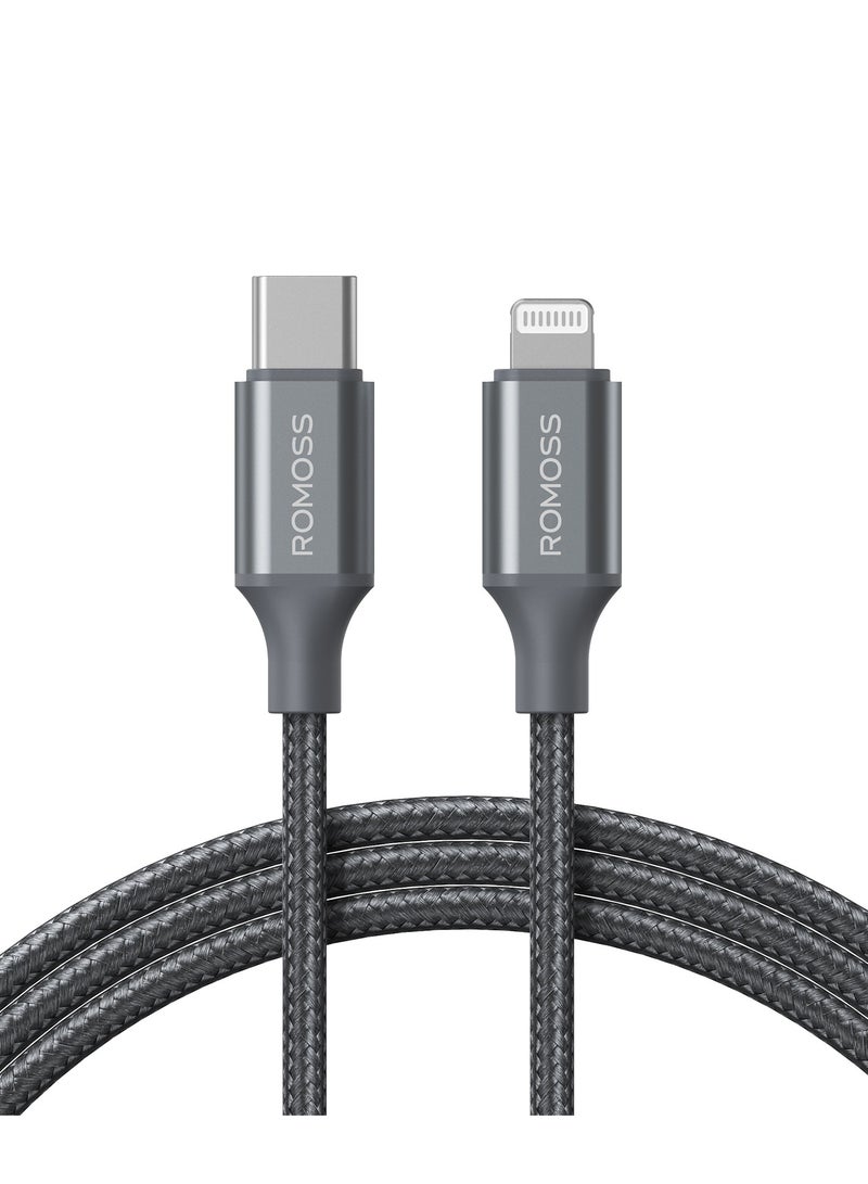 روموس كابل شحن بيانات نايلون مضفر USB-C إلى Lightning 3A بطول 2م - Image 1