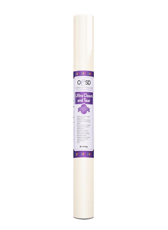 OESD Ultra Clean and Tear Embroidery Stabilizer 20" x 10 yd Roll - Image 1