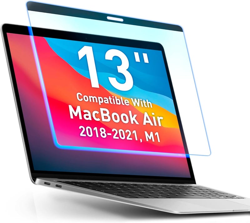 فينتيز واقي شاشة مغناطيسي VINTEZ للضوء الأزرق متوافق مع MacBook Air 13 بوصة 2018�� 2019، 2020، 2021، M1 - مضاد للتوهج ومضاد للضوء الأزرق لشاشة الكمبيوتر المحمول، مرشح حجب الضوء الأزرق - Image 1