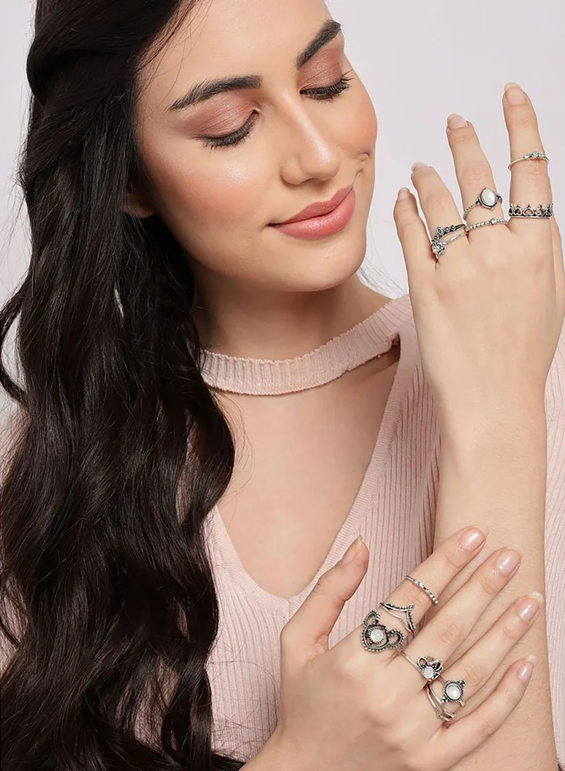 SOHI Pack of 13 Designer Ring