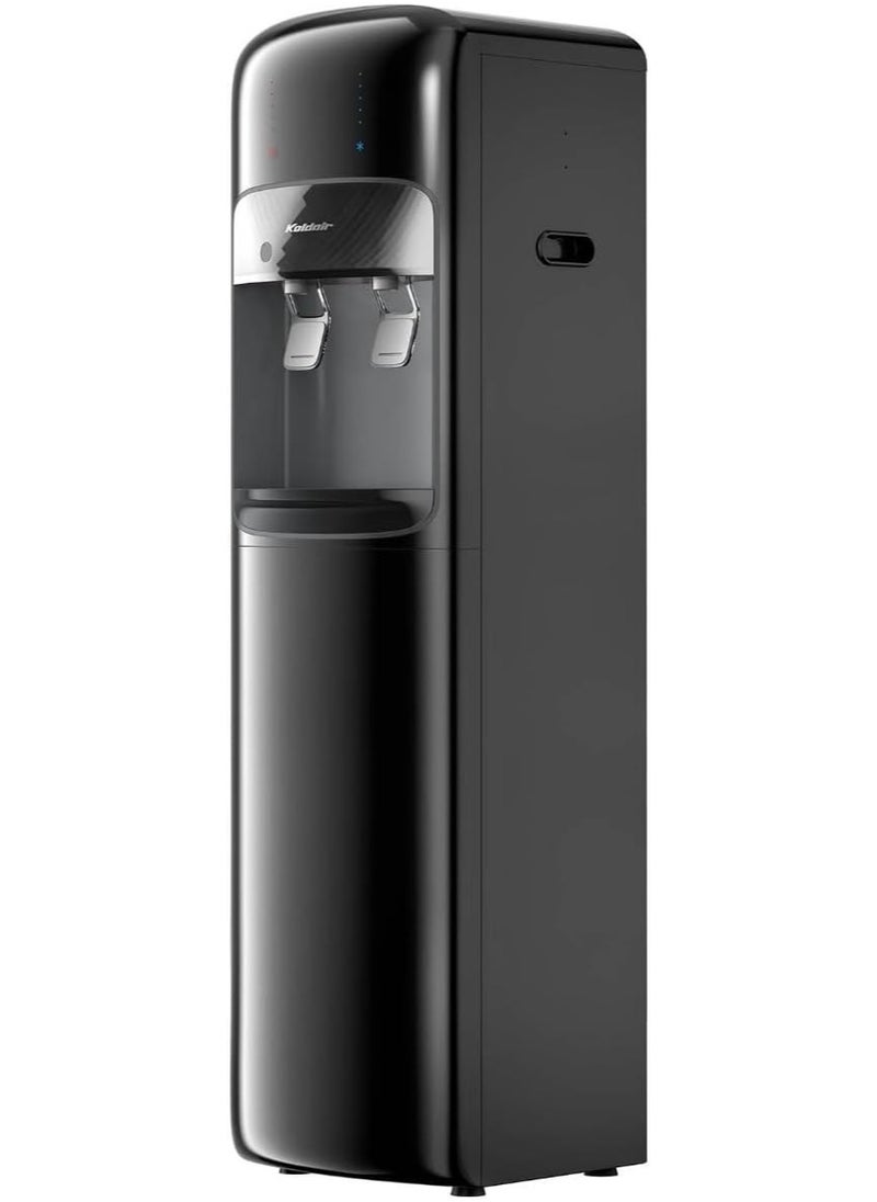 Koldair Water Dispenser Bottom Load Type A With Adavanced Functionality, LED Indicators For Operating, Cooling, Heating, and Water Level, Two Taps Hot And Cold, Black