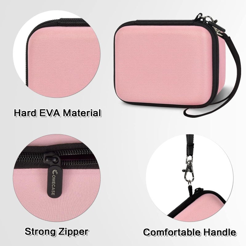 Comecase Vlogging Camera Case Compatible with for Duluvulu/for VJIANGER/for JGIPL/for TEBNGIHNM 4K Digital Cameras for Youtube. Vlog Camera Carrying Storage for Lens, Cable and Other Accessories - Pink - Image 3