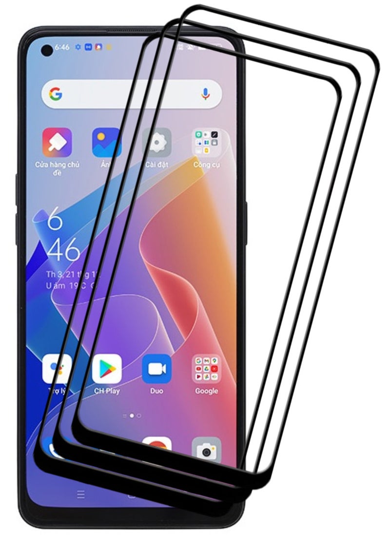 ACLIX 3 Pieces Antistatic ESD Dustproof Premium Quality High Definition Tempered Glass Screen Protector Designed For Oppo Reno7 Z 5G - Image 1