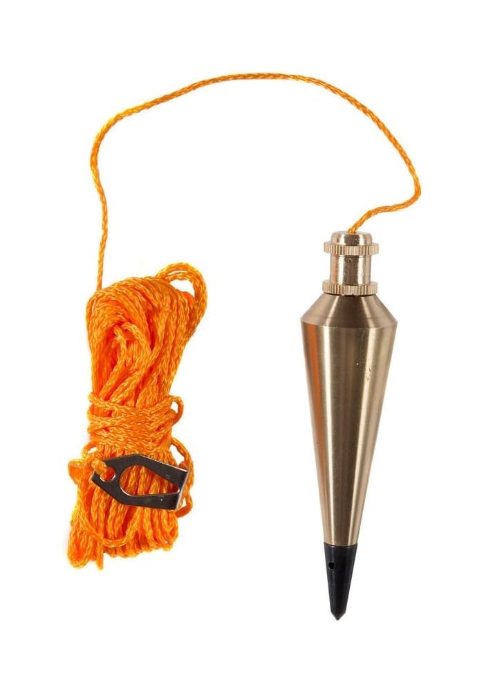 Swanson Tool Co. , Inc Swanson Tool Co. 8 Ounce Brass Plumb Bob with String - Durable and Accurate Tool for Surveying and Construction - Image 3