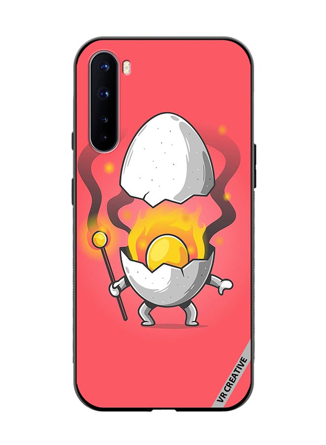 VR CREATIVE Protective Case Cover For OnePlus Nord Cute Fire Egg Design Multicolour - Image 1