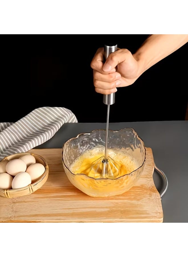خفاقة يدوية متعددة الوظائف من الفولاذ المقاوم للصدأ وخافقة حليب - خلاط يدوي للخبز والبيض والقشدة - أدوات مطبخ أساسية - Image 2