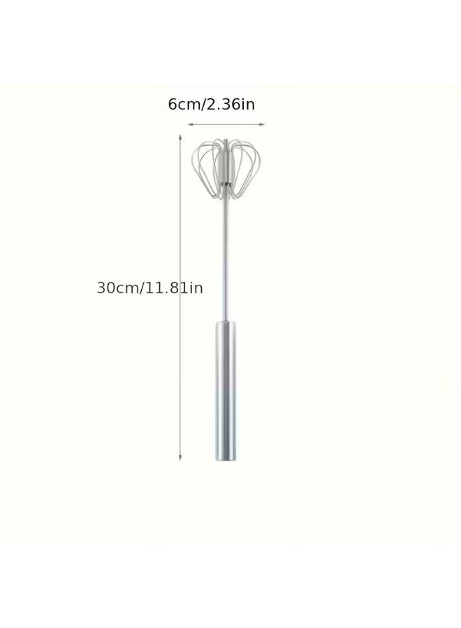 خفاقة يدوية متعددة الوظائف من الفولاذ المقاوم للصدأ وخافقة حليب - خلاط يدوي للخبز والبيض والقشدة - أدوات مطبخ أساسية - Image 3