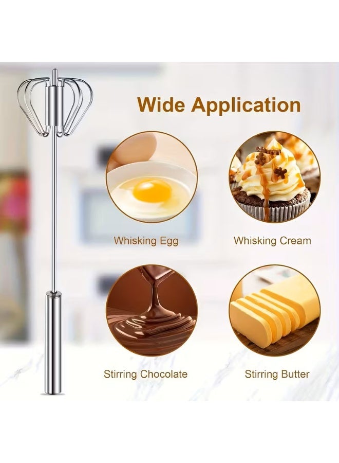خفاقة يدوية متعددة الوظائف من الفولاذ المقاوم للصدأ وخافقة حليب - خلاط يدوي للخبز والبيض والقشدة - أدوات مطبخ أساسية - Image 5