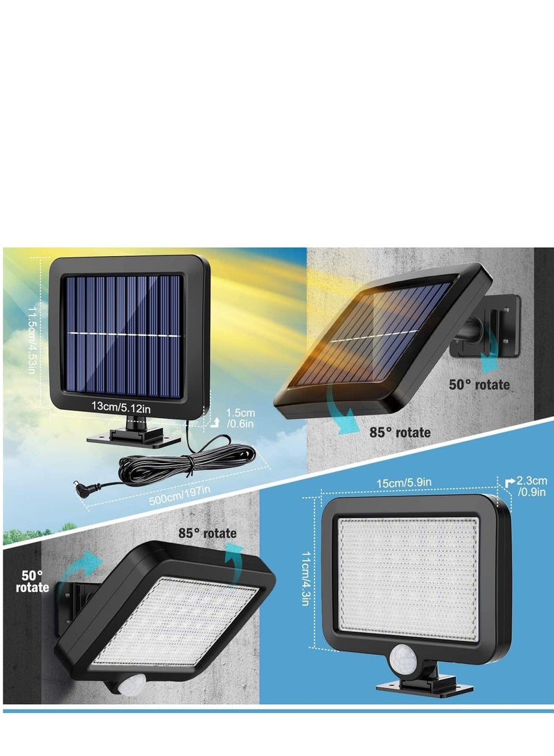 LED Solar Lights Split Wall Lamp Motion Sensor Sunlight Light Outdoor Waterproof Emergency Street Garden Lamps Outside with Motion Detector Ip65 Waterproof 120 Lighting Angle for Garage Security - Image 2