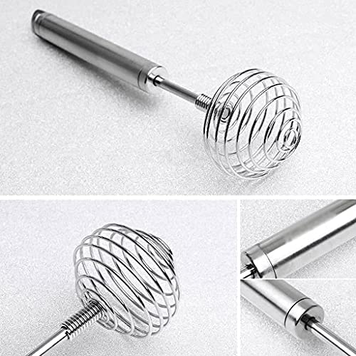 SHIDHMI Handheld Steel Wire Egg Whisk Hand Egg Mixer Eggbeater Whisking Blender Stirring Beater Milk Cream Frother Flour Stirrer for Family Restaurant Kitchen - Image 3