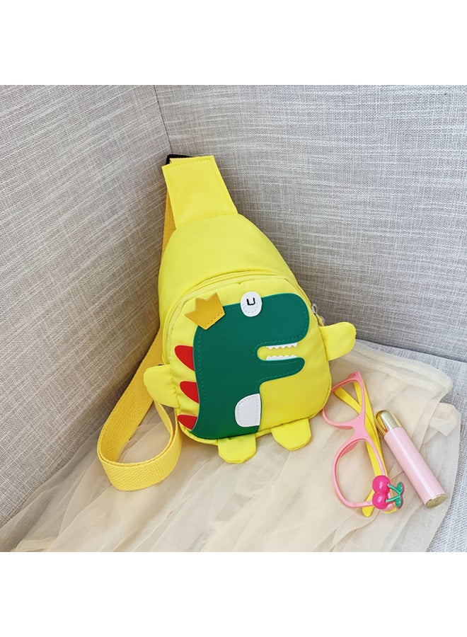 Children's Chest Bag Boys And Girls Korean Small Crossbody Bag Children's Outdoor Fashion Personalized Girl's Small Backpack Fashionable Waist Bag-Color:Yellow  - Image 1