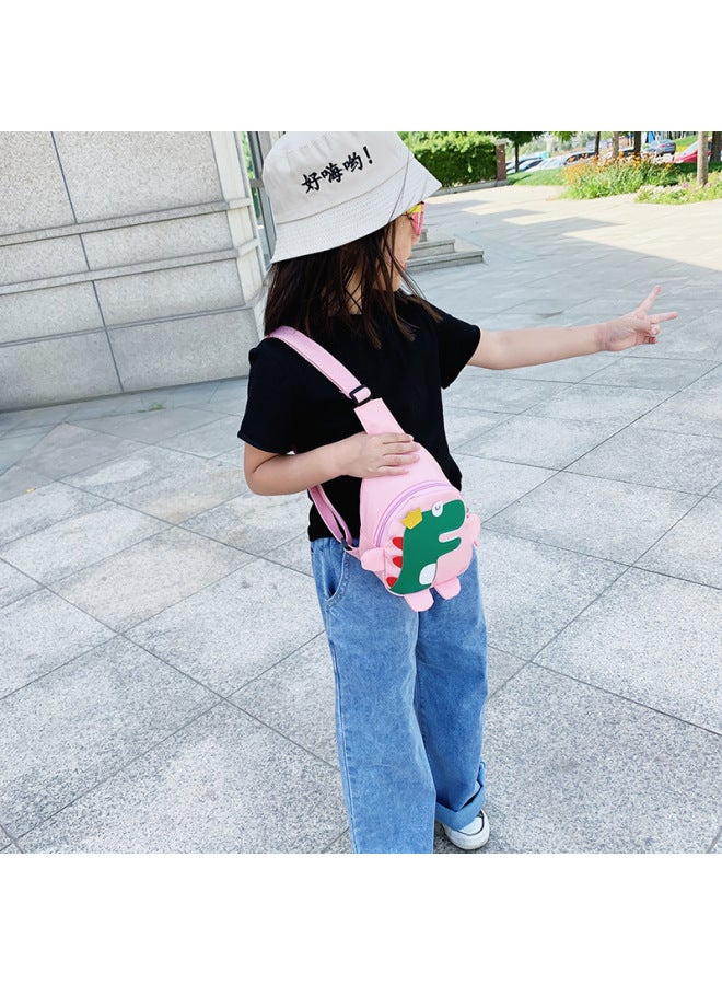 Children's Chest Bag Boys And Girls Korean Small Crossbody Bag Children's Outdoor Fashion Personalized Girl's Small Backpack Fashionable Waist Bag-Color:Yellow  - Image 5