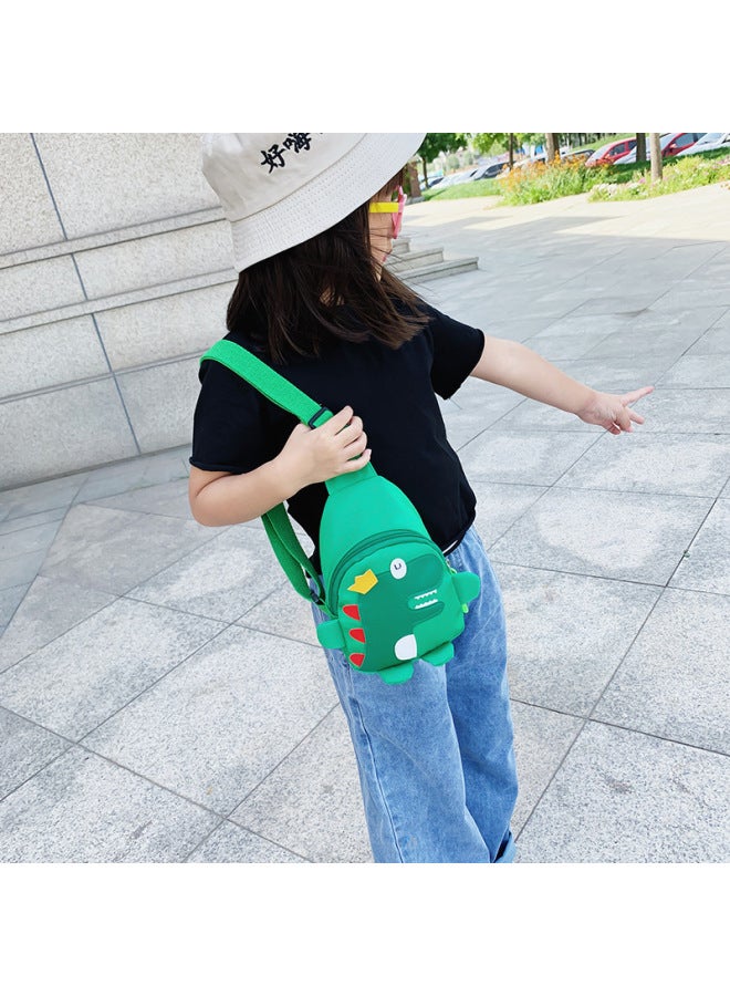 Children's Chest Bag Boys And Girls Korean Small Crossbody Bag Children's Outdoor Fashion Personalized Girl's Small Backpack Fashionable Waist Bag-Color:Yellow  - Image 4