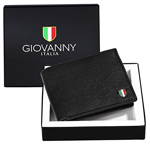 GIOVANNY Black Leather Men's Wallet (GVN-BLKLHAR01) - Image 4