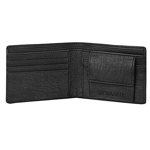 GIOVANNY Black Leather Men's Wallet (GVN-BLKLHAR01) - Image 3