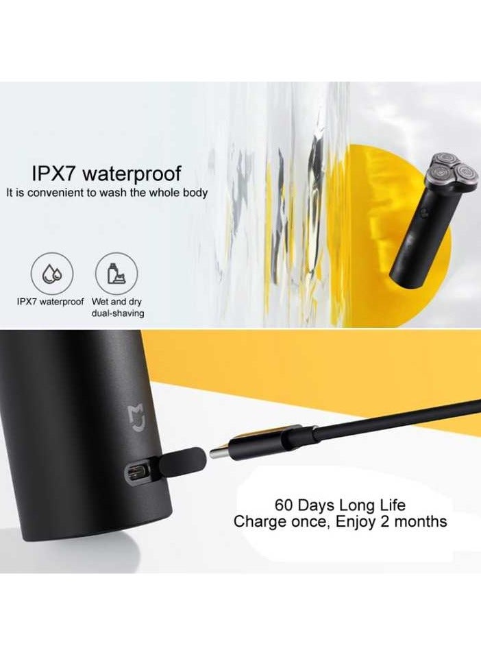 Xiamoi Xiaomi Mijia S300 3D Floating Smart Electric Shaver IPX7 Waterproof Razor Type-C Charging Double Layer Blade Dry & Wet Beard Shaving - Image 4