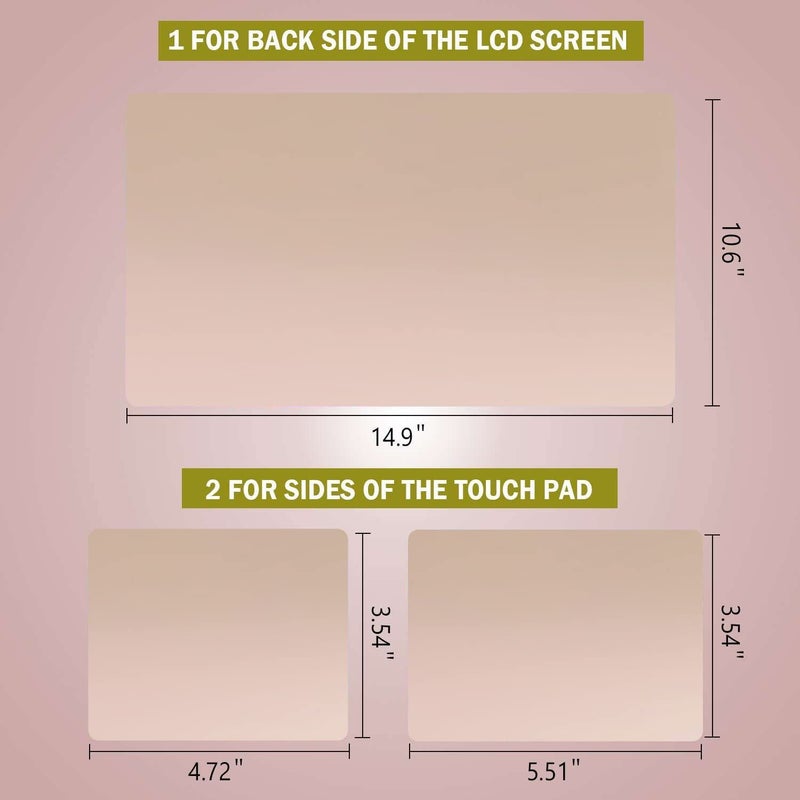 AORTDES Laptop Skin Sticker Decal 15-15.6 Inches, Universal Reusable Vinyl Sticker for 12.1 13 13.3 14 15.4 Inches Netbook/Notebook PC, Waterproof & Scratch-Resistant (Light Camel) - Image 4