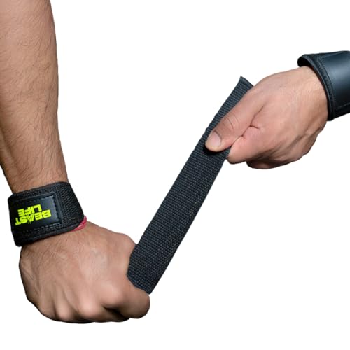 BEASTLIFE Weight Lifting Straps - Wrist Support for Gym, Men & Women, Deadlift & Weightlifting Straps for Improved Grip, Gym Accessories for Strength Training - Image 1