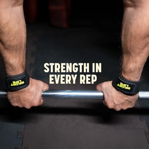 BEASTLIFE Weight Lifting Straps - Wrist Support for Gym, Men & Women, Deadlift & Weightlifting Straps for Improved Grip, Gym Accessories for Strength Training - Image 3