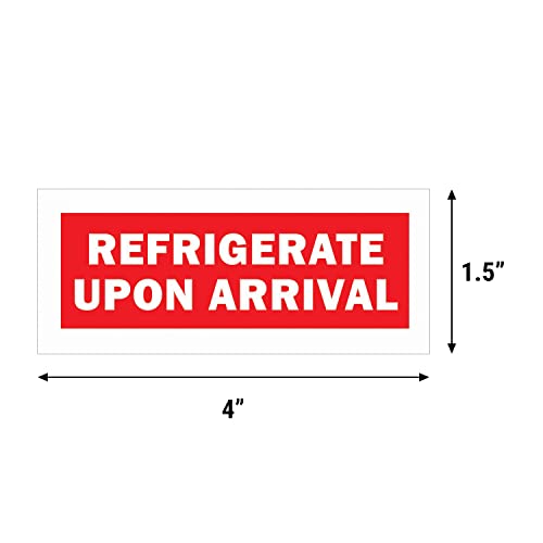 OfficeSmartLabels Refrigerate Upon Arrival Stickers (1.5 x 4 inch, Red - 2400 Labels) Refrigerate Upon Arrival Labels for Perishable Items, Fruits or Freight Forwarding - Image 3