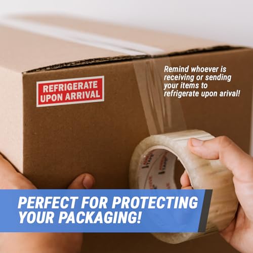 OfficeSmartLabels Refrigerate Upon Arrival Stickers (1.5 x 4 inch, Red - 2400 Labels) Refrigerate Upon Arrival Labels for Perishable Items, Fruits or Freight Forwarding - Image 4