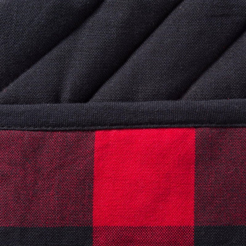DII DII Buffalo Check Kitchen Collection Classic Farmhouse Kitchen Set Potholder Red  Black 2 Piece  - Image 4