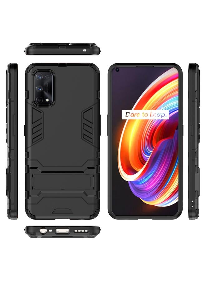 S-TOP Case For OPPO Realme 7 Pro PC + TPU Shockproof Protective Case with Holder - Image 5